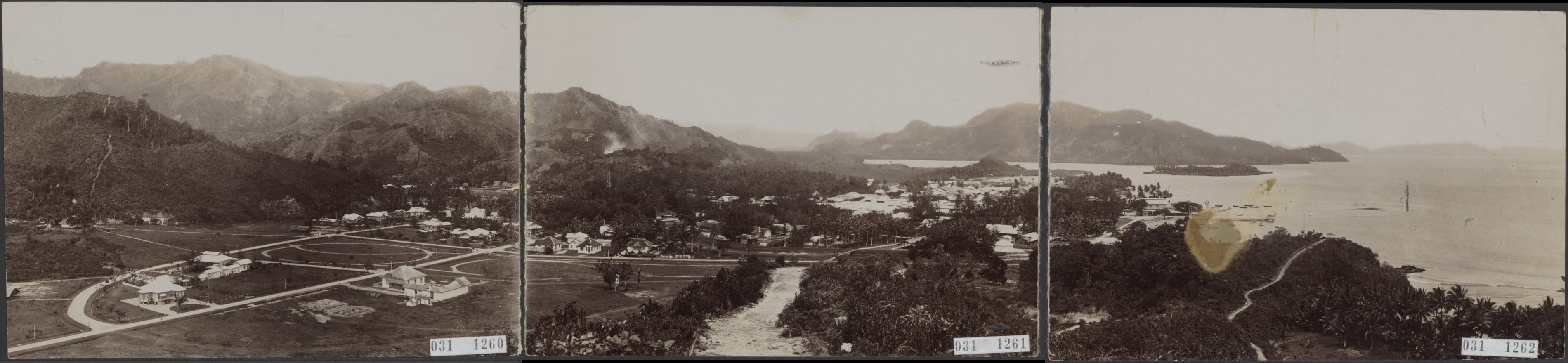 Pemandangan panorama Sibolga dan Teluk Tapanuli, sekitar tahun 1928
